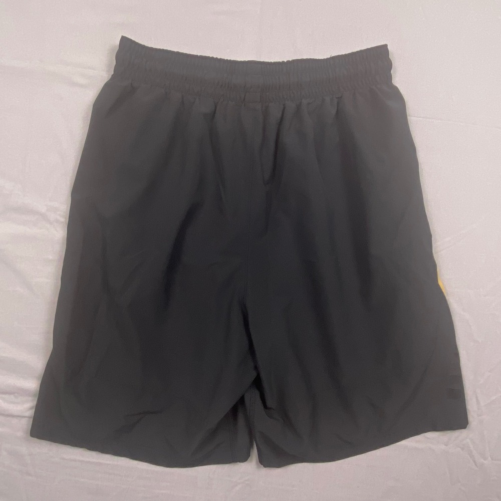Nike Dri-FIT Basketball Shorts Men Large Black Gold  Spandex Athletic Gym - Picture 6 of 8
